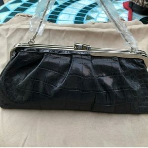 NWOT Ann Taylor Clutch, Kiss Lock Purse